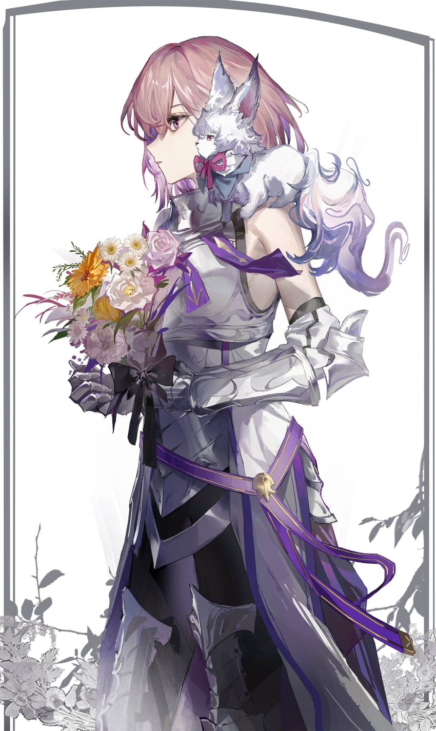 mash kyrielight and fou (fate and 1 more) drawn by feijiu
