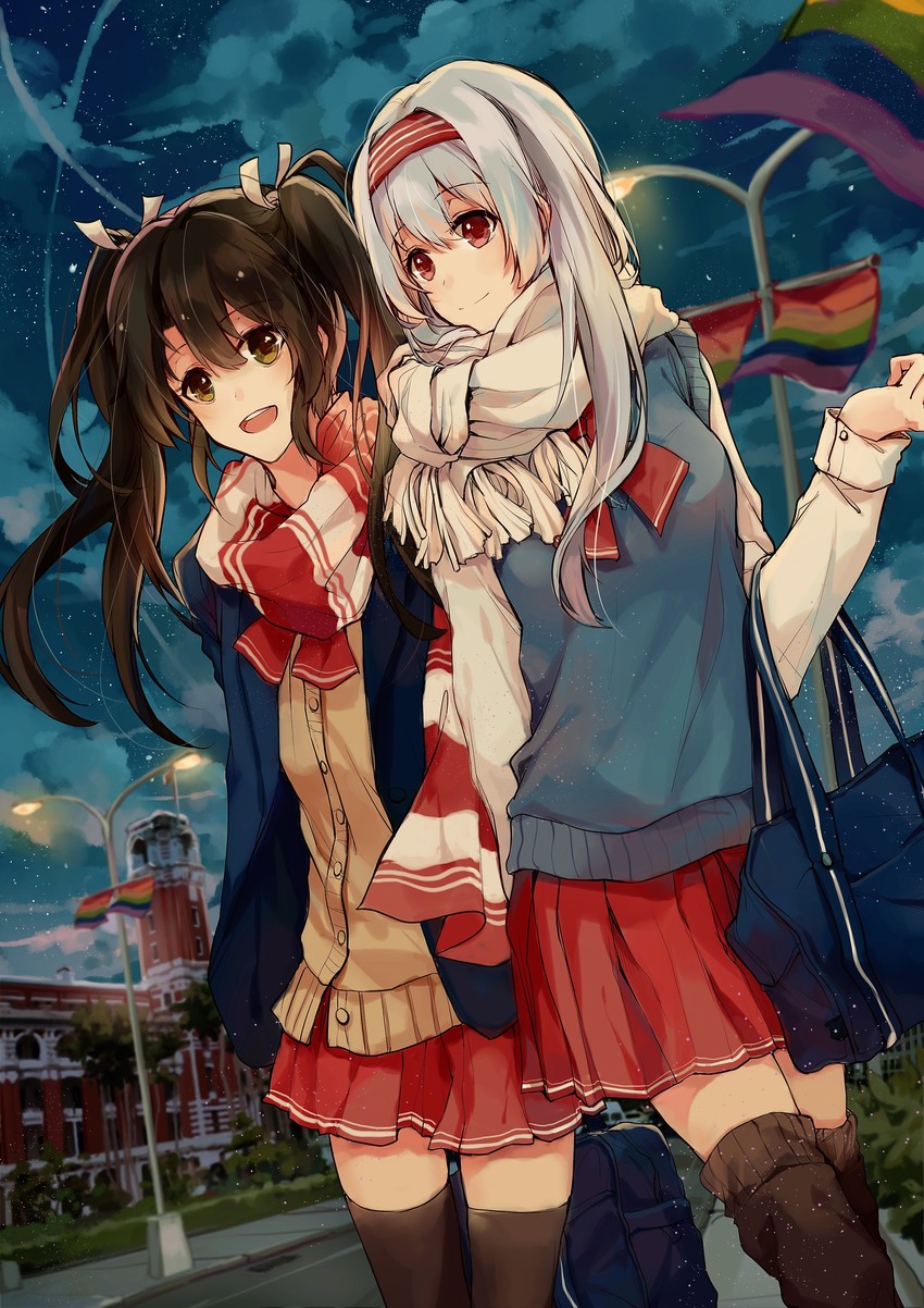 zuikaku, shoukaku, zuikaku kai ni, and shoukaku kai ni (kantai collection) drawn by uuer_(944942523)