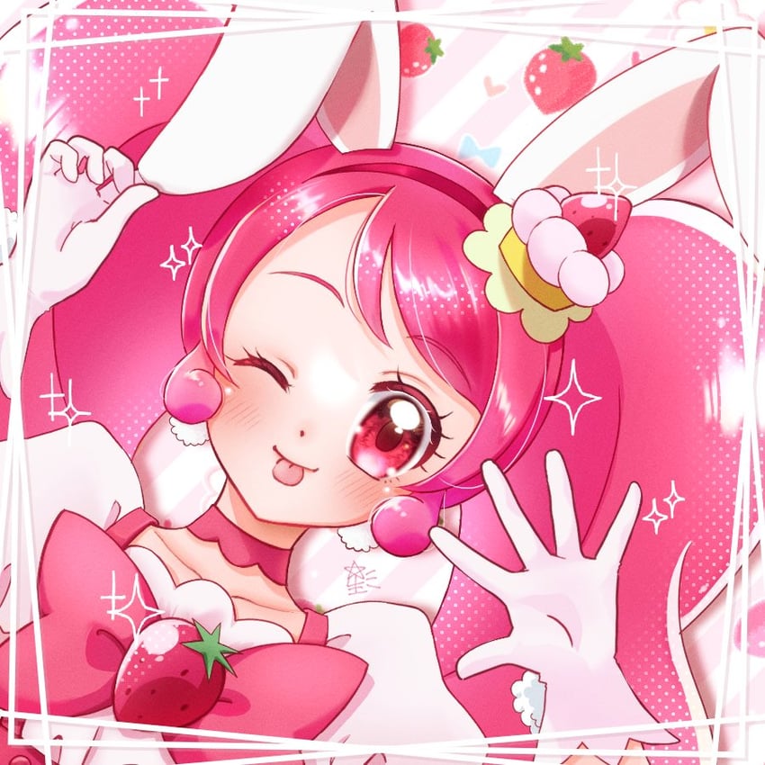usami ichika and cure whip (precure and 1 more) drawn by fujisaki_star