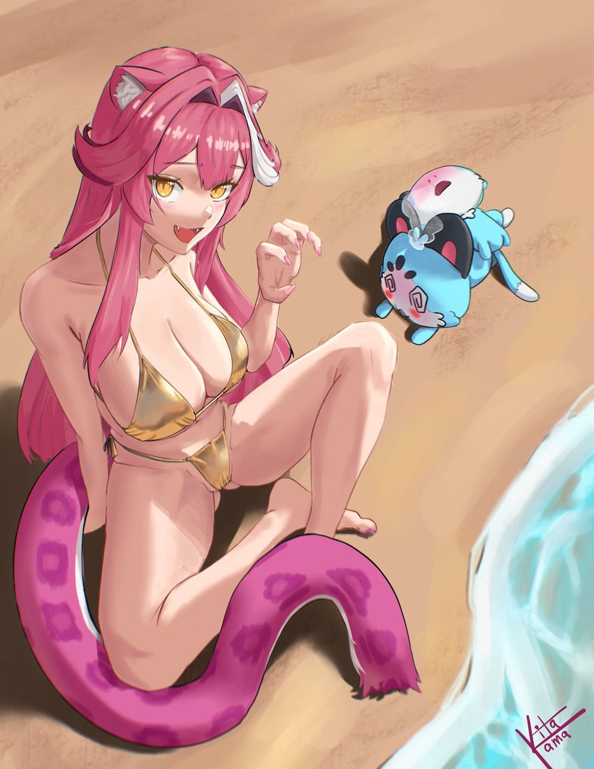 raora panthera and chattino (hololive and 1 more) drawn by kitakaama