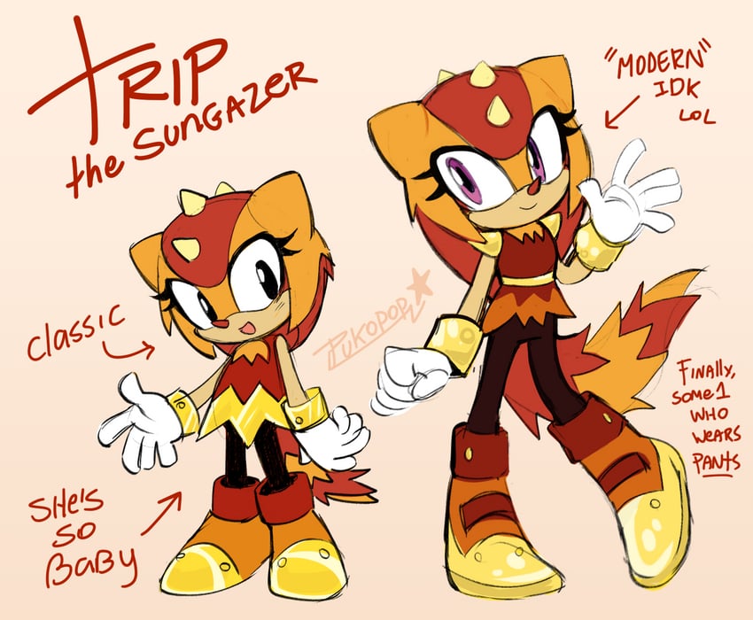 trip the sungazer (sonic and 2 more) drawn by pukopop