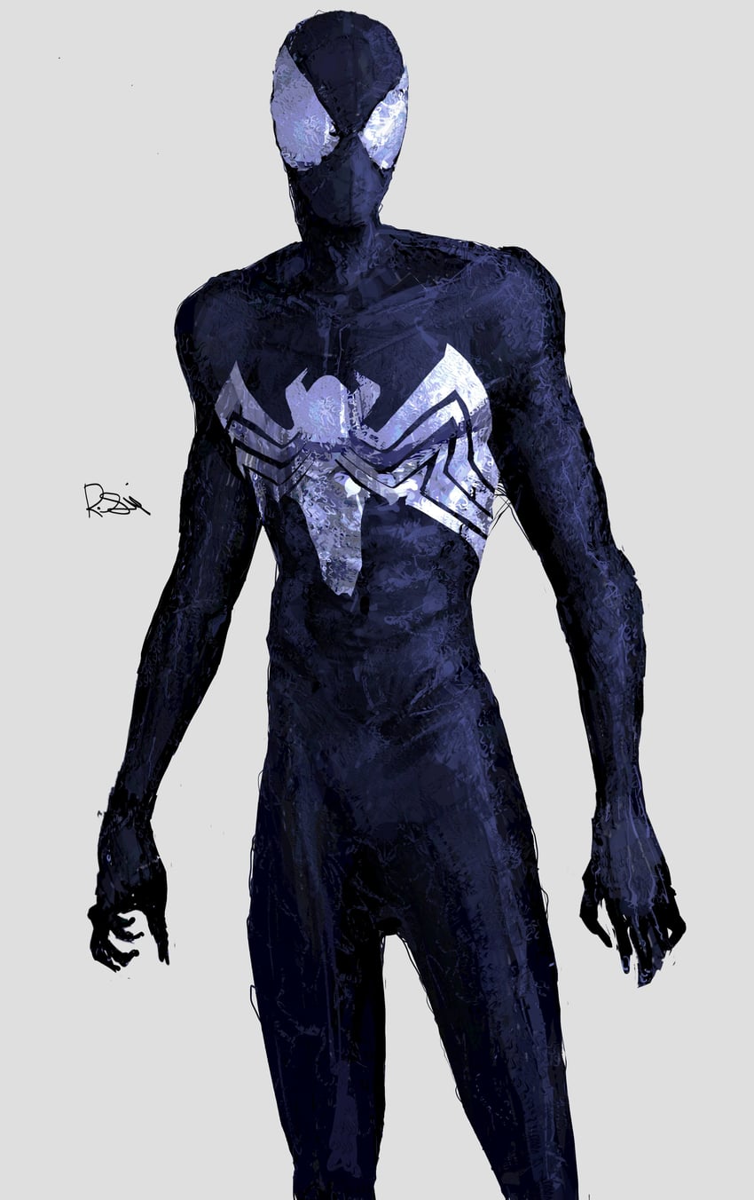 spider-gwen and venom (marvel and 1 more) drawn by rxzarx