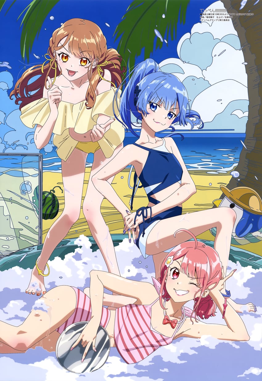 takahashi yomogi, sakamoto yayoi, and hosono yuzu (megami magazine and 1 more) drawn by kikuchi_youko