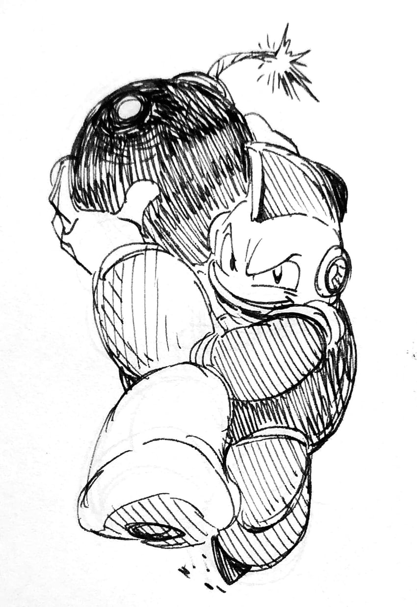 bomb man (mega man and 1 more) drawn by takenokonoko