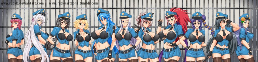 miyamoto musashi, rossweisse, hakubi washuu, mirajane strauss, orimura chifuyu, and 6 more (fate and 12 more) drawn by rud-k