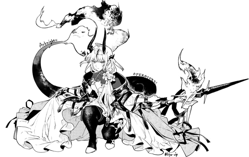 reed and reed the flame shadow (arknights) drawn by kyo_zip