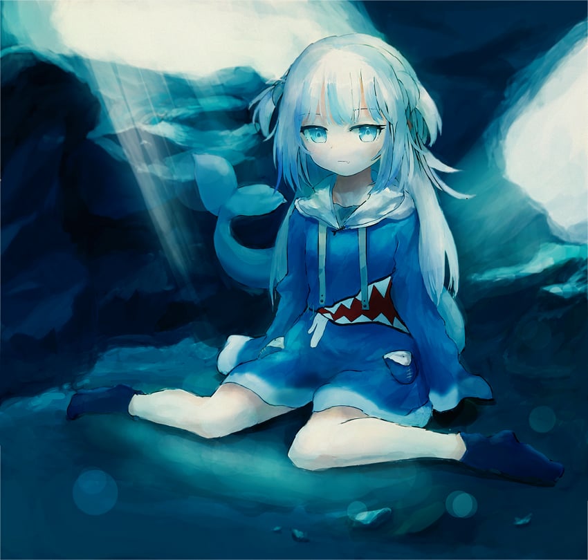 gawr gura (hololive and 1 more) drawn by ar_(maeus)