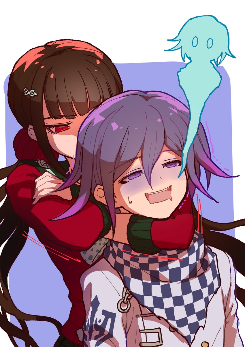 oma kokichi and harukawa maki (danganronpa and 1 more) drawn by youko-shima