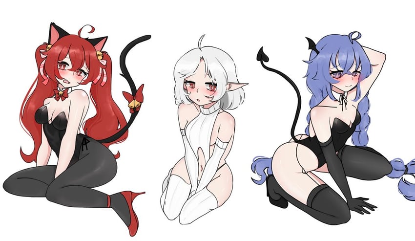 roxy migurdia, eris greyrat, and sylphiette (mushoku tensei and 2 more) drawn by lilrosieroe