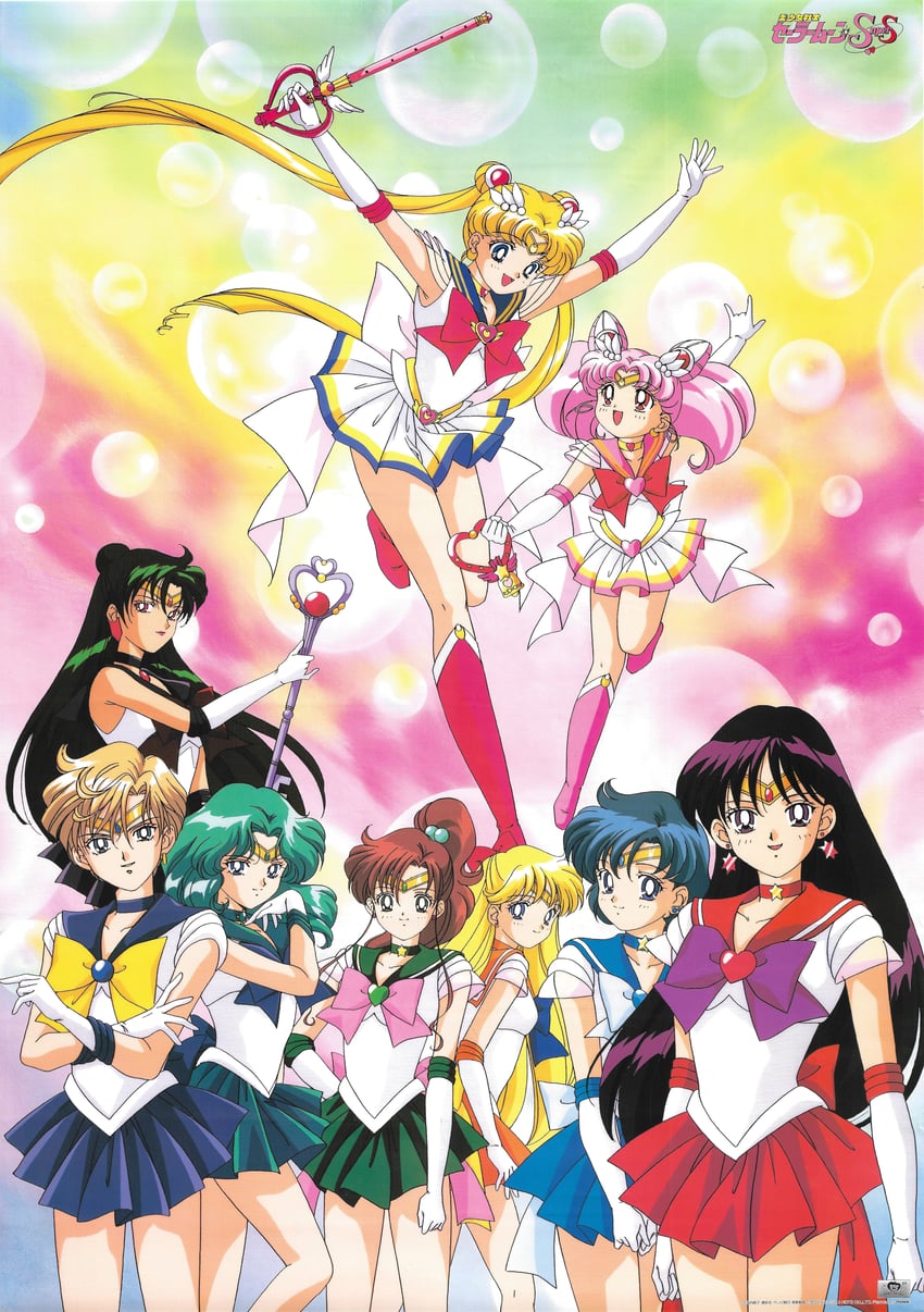 tsukino usagi, sailor moon, mizuno ami, aino minako, hino rei, and 19 more (bishoujo senshi sailor moon and 1 more) drawn by tominaga_mari