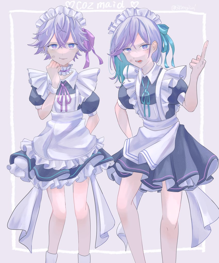 yatonokami kanata and yatonokami nayuta (paradox live) drawn by miya_(38magical)