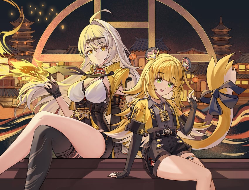 yixuan and ju fufu (zenless zone zero) drawn by tutuxia