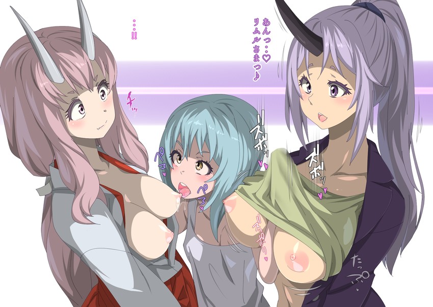 rimuru tempest, shion, and shuna (tensei shitara slime datta ken) drawn by animankan