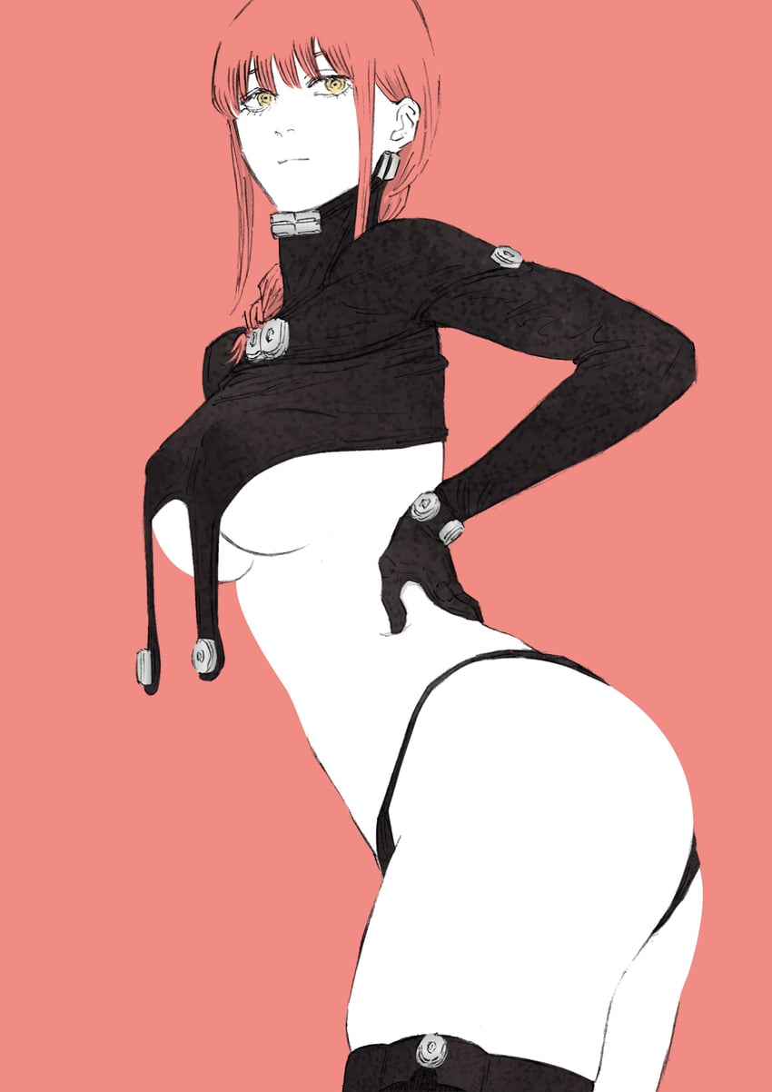 makima (chainsaw man and 1 more) drawn by senaka_look