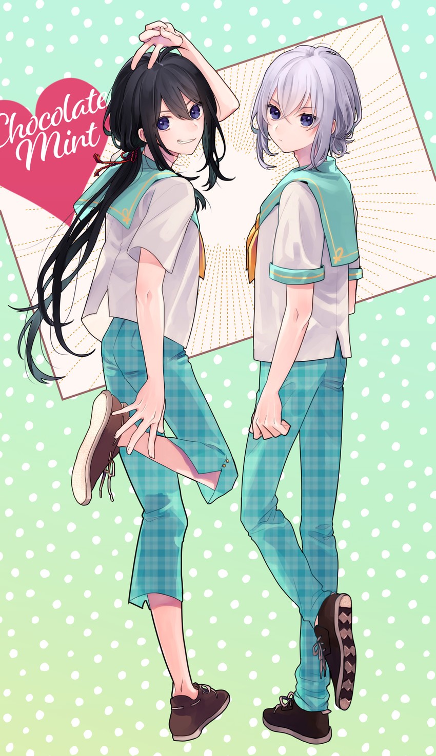 namazuo toushirou and honebami toushirou (touken ranbu) drawn by asuma_(hanezu)
