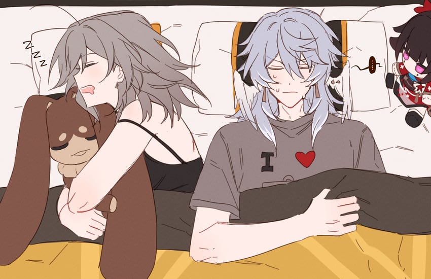 trailblazer, stelle, sparkle, sunday, and pom-pom (honkai and 1 more) drawn by majunjuu
