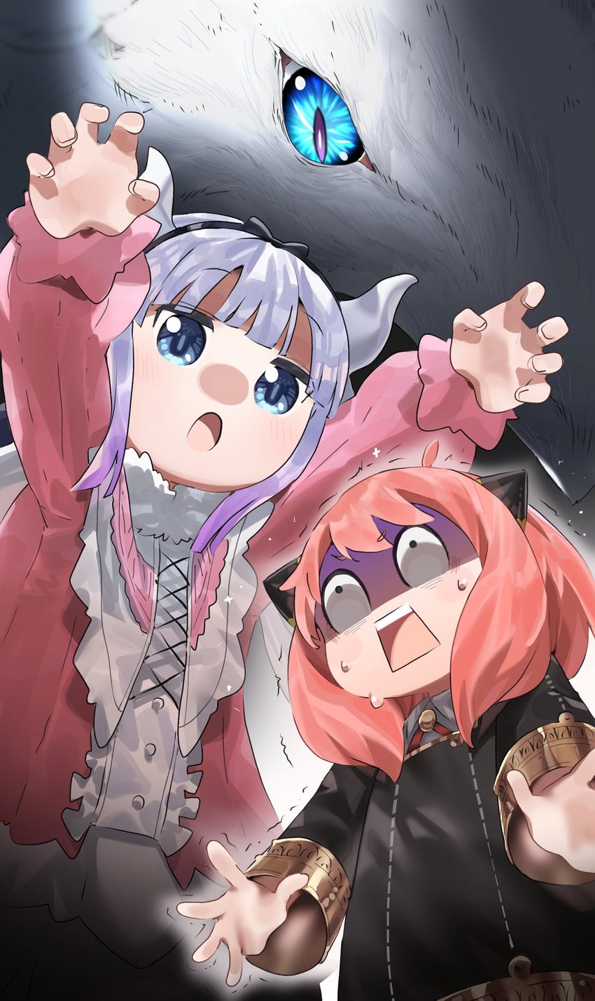 anya and kanna kamui (spy x family and 1 more) drawn by hakoneko_(marisa19899200)