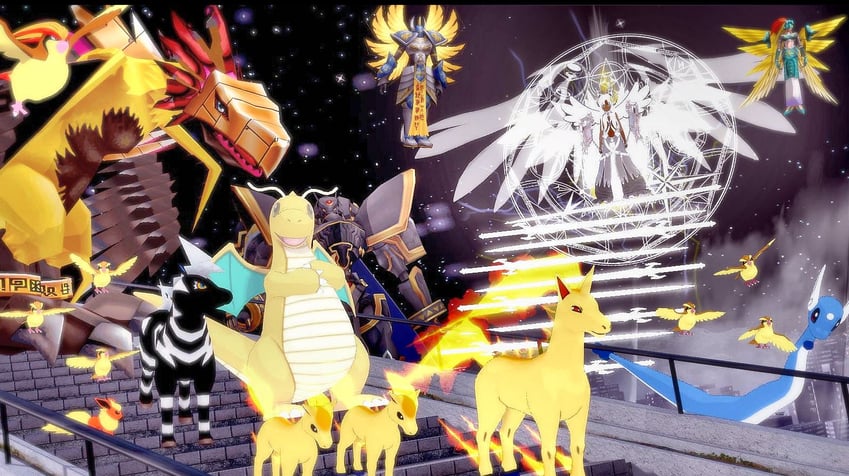 flareon, dragonite, dragonair, pidgey, pidgeot, and 8 more (original and 2 more) drawn by anubriel_lunabrie_shadowlight