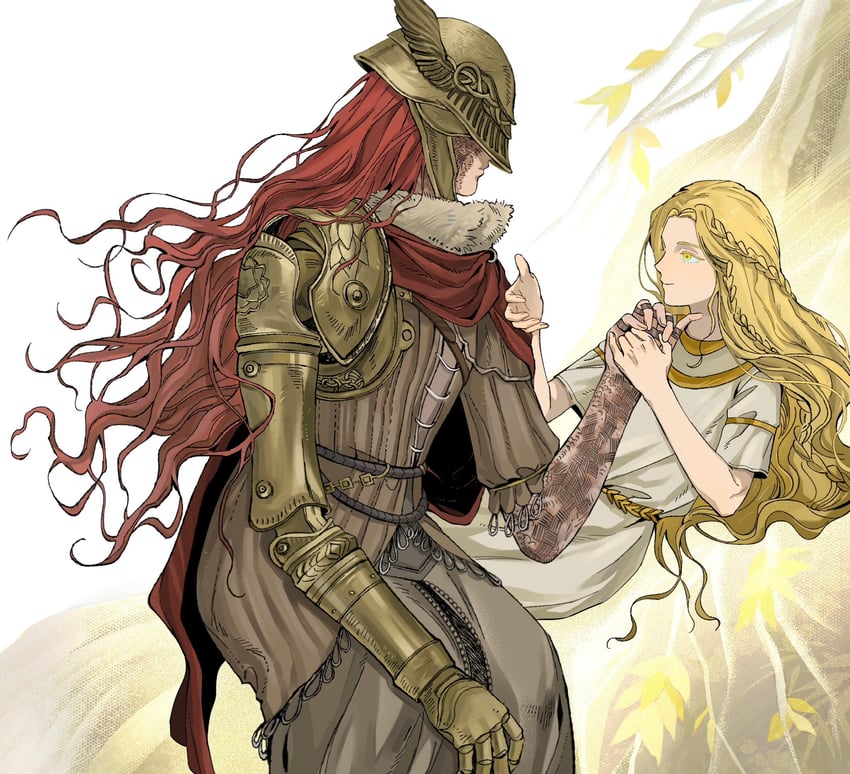 malenia blade of miquella and miquella (elden ring) drawn by sqqccca