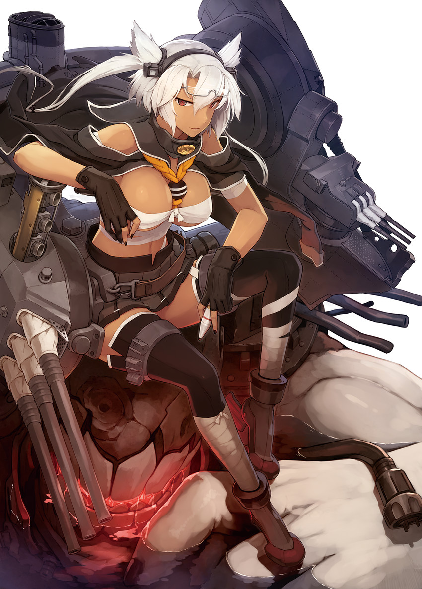 musashi, battleship princess, and musashi kai (kantai collection) drawn by shizuma_yoshinori