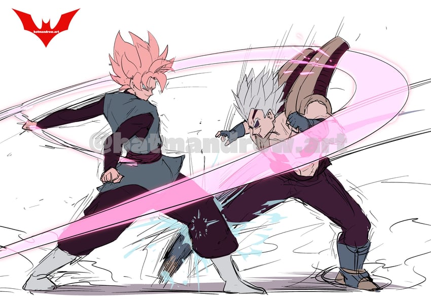 son goku, vegeta, goku black, baby, and baby vegeta (dragon ball and 2 more) drawn by batm_andrew