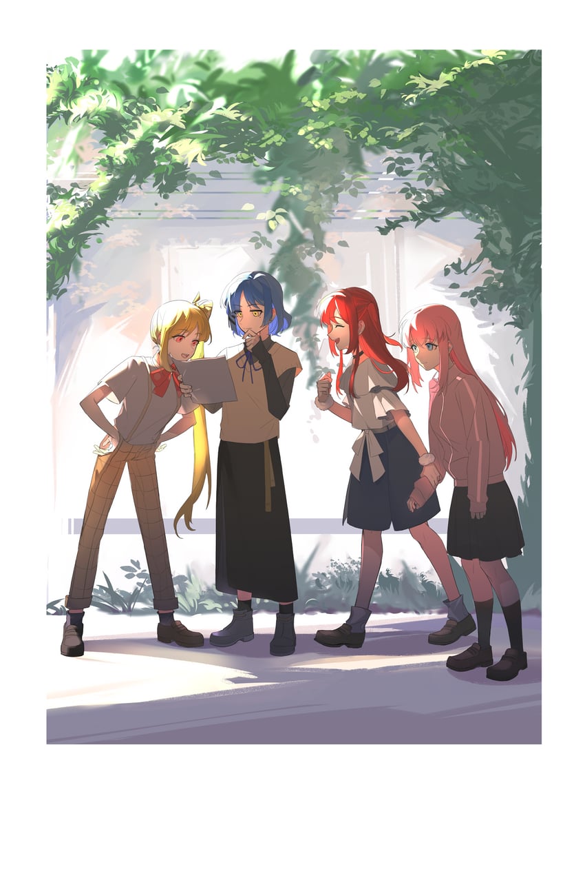 gotoh hitori, kita ikuyo, ijichi nijika, and yamada ryo (bocchi the rock!) drawn by baiyubyy