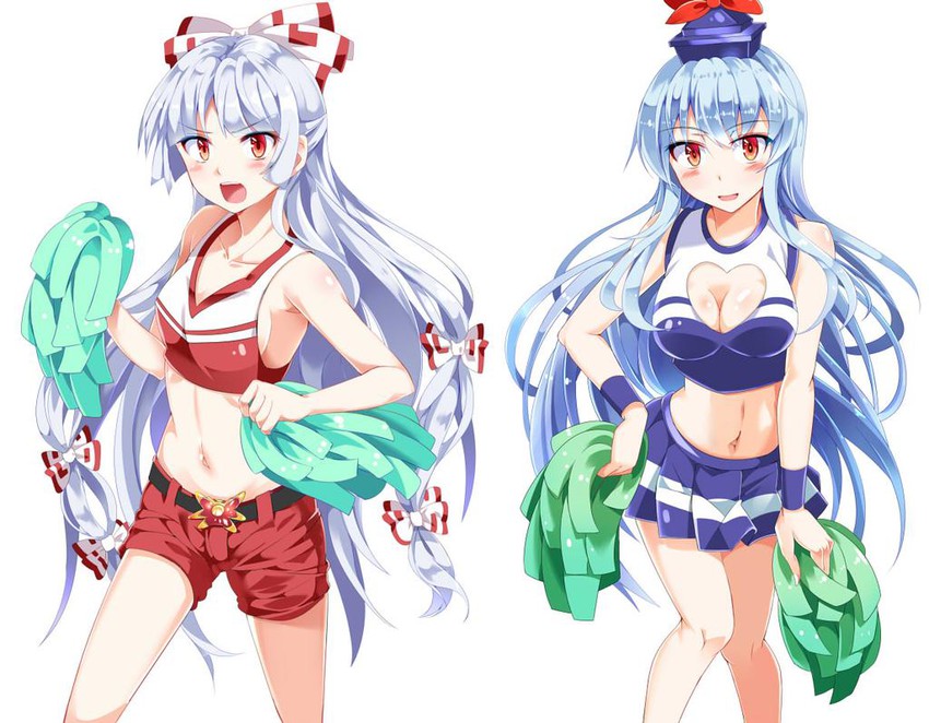 fujiwara no mokou and kamishirasawa keine (touhou) drawn by e.o.