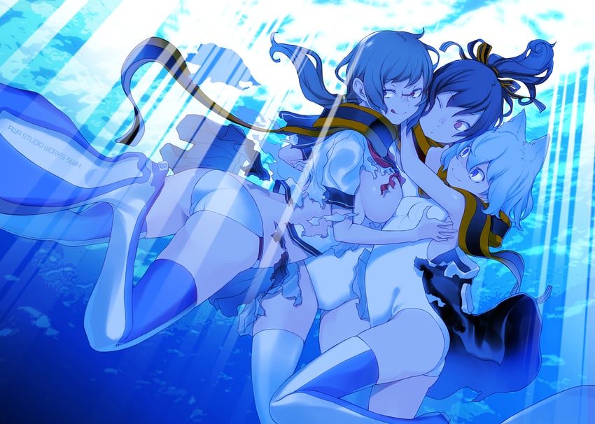 nanami ao, yarizakura hime, and isone kotoha (yozakura quartet) drawn by yasuda_suzuhito