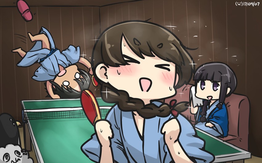 kitakami, failure penguin, miss cloud, nagara, and uranami (kantai collection) drawn by hamu_koutarou