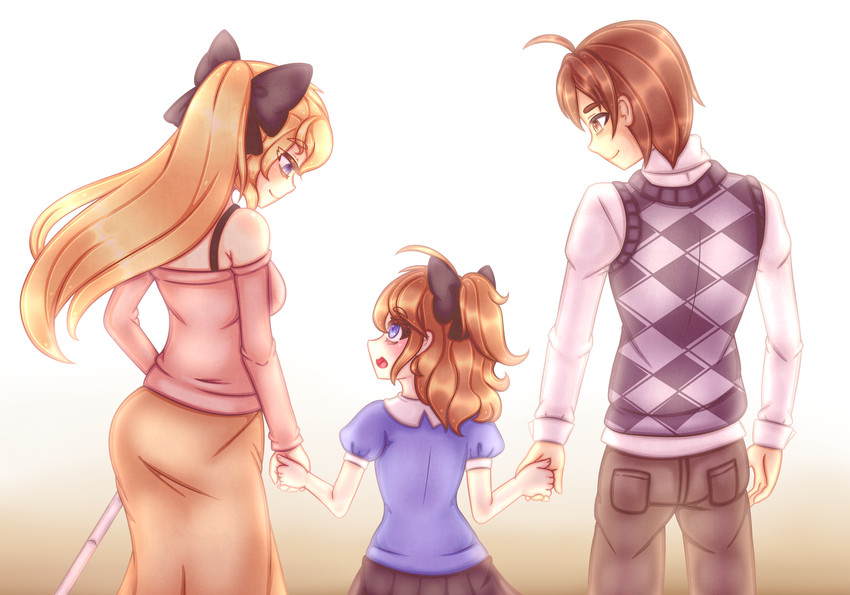 satou lilly and nakai hisao (katawa shoujo) drawn by the_scarlet_devil