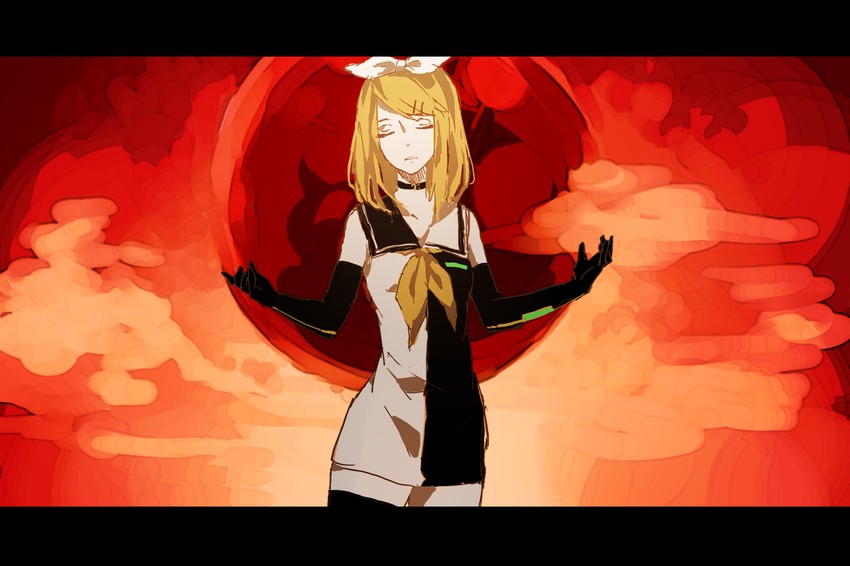 kagamine rin (vocaloid and 1 more) drawn by lemontea