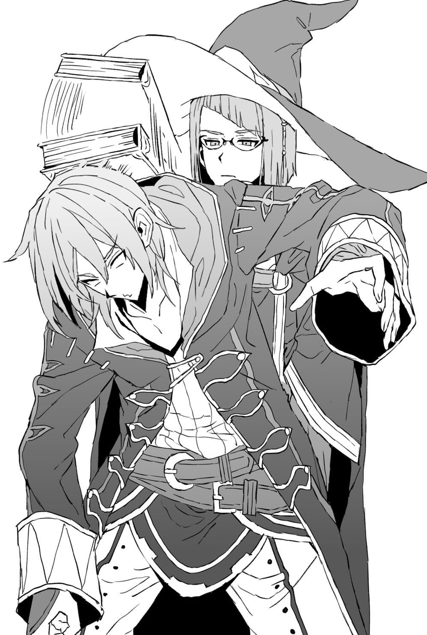 male robin and miriel (fire emblem and 1 more) drawn by tsujii_luki