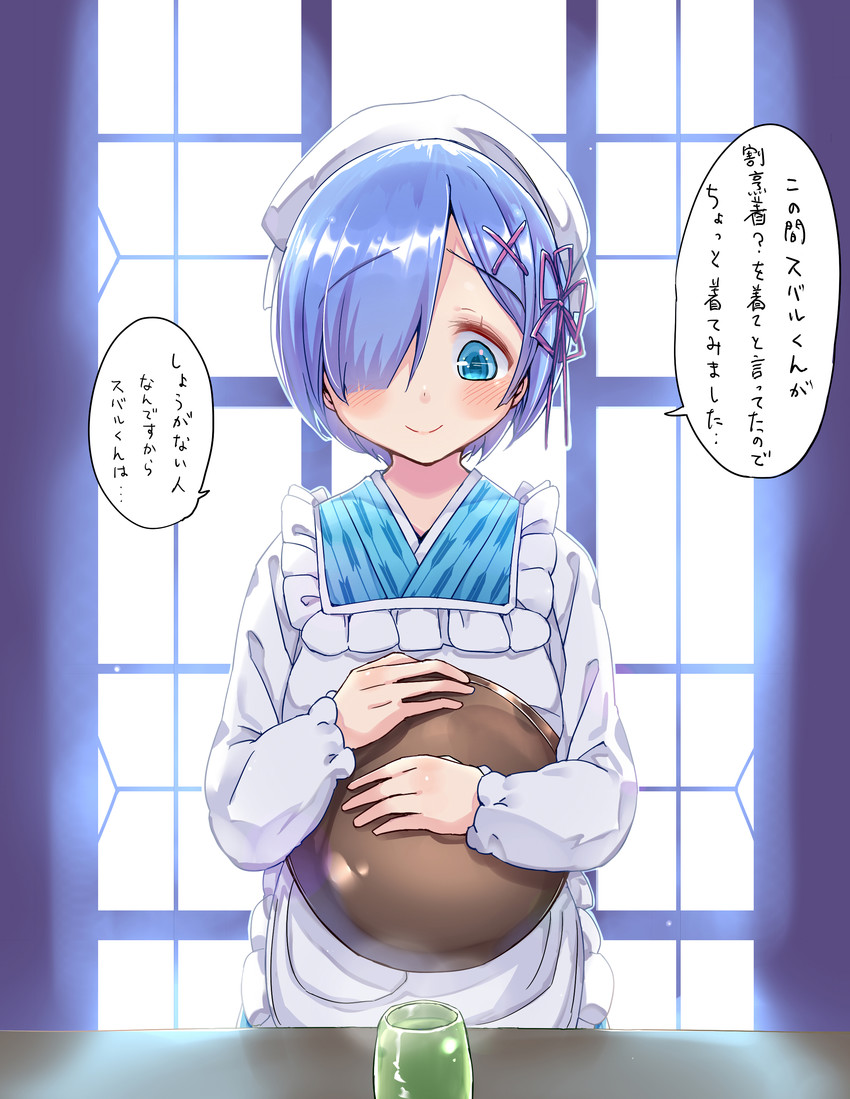 rem (re:zero kara hajimeru isekai seikatsu) drawn by bulbonne