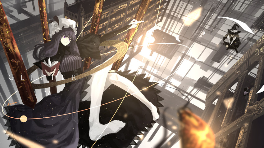 kirisame marisa, remilia scarlet, patchouli knowledge, and koakuma (touhou) drawn by kaitou0215