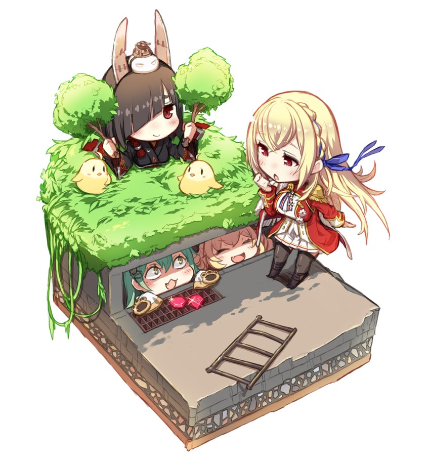 manjuu, akashi, shiranui, king george v, and prototype bulin mkii (azur lane and 1 more) drawn by nekomanma-sensei