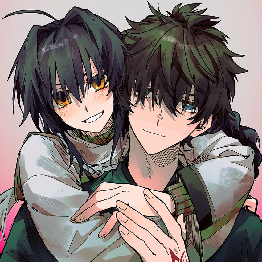 yamato takeru and miyamoto iori (fate and 1 more) drawn by shokuhan_shio