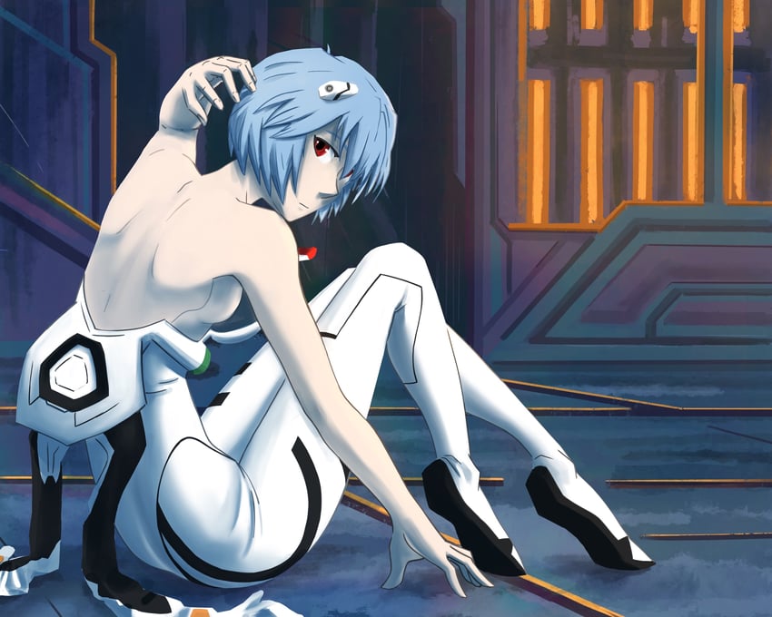 ayanami rei (neon genesis evangelion) drawn by zero_ordered1