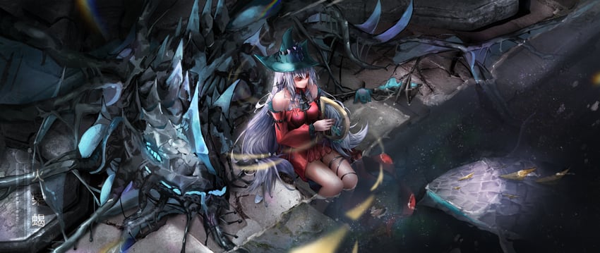 skadi, skadi the corrupting heart, and skadi's seaborn (arknights) drawn by apas8384