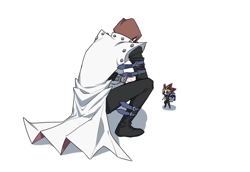 kaiba seto and yami yugi (yu-gi-oh! and 1 more) drawn by konmonm