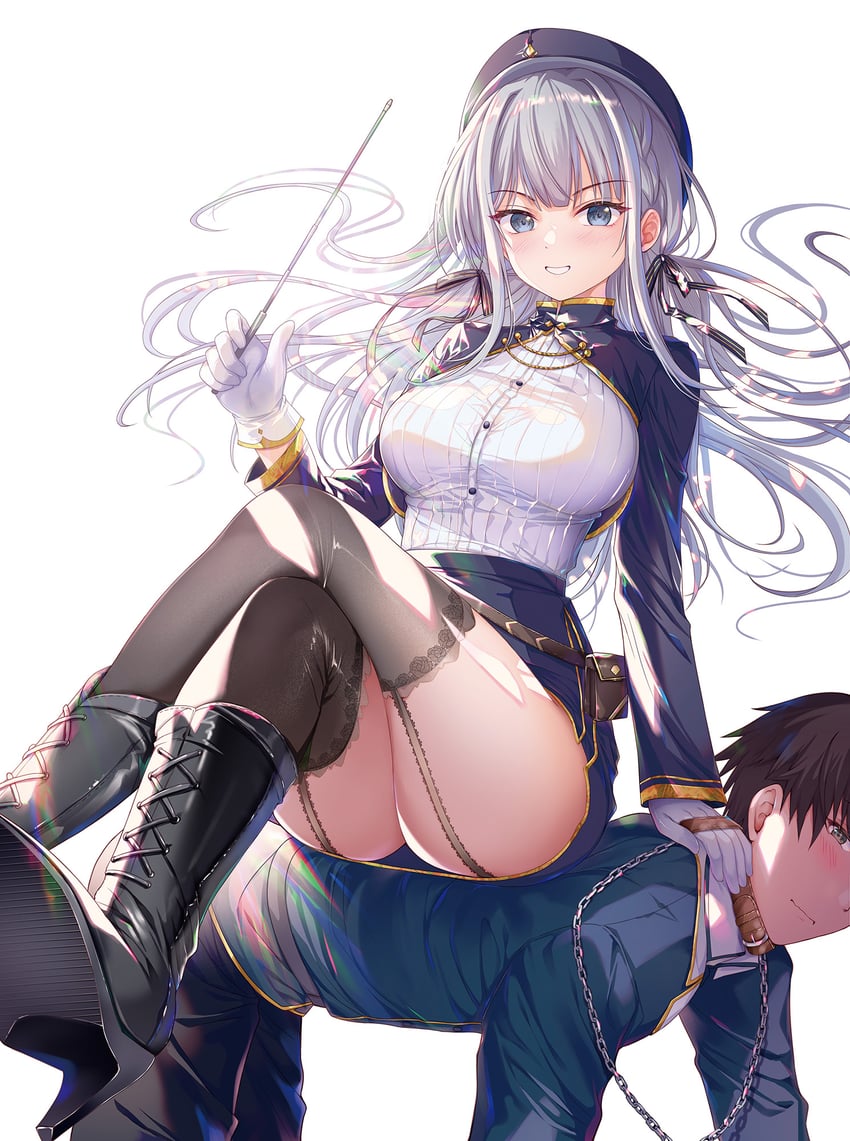 lilia and leon (toshishita no josei kyoukan ni kyou mo shikatte itadaketa) drawn by sousouman