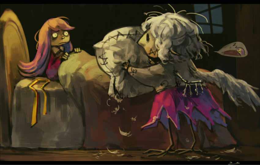 kishin sagume and watatsuki no yorihime (touhou) drawn by koto_inari