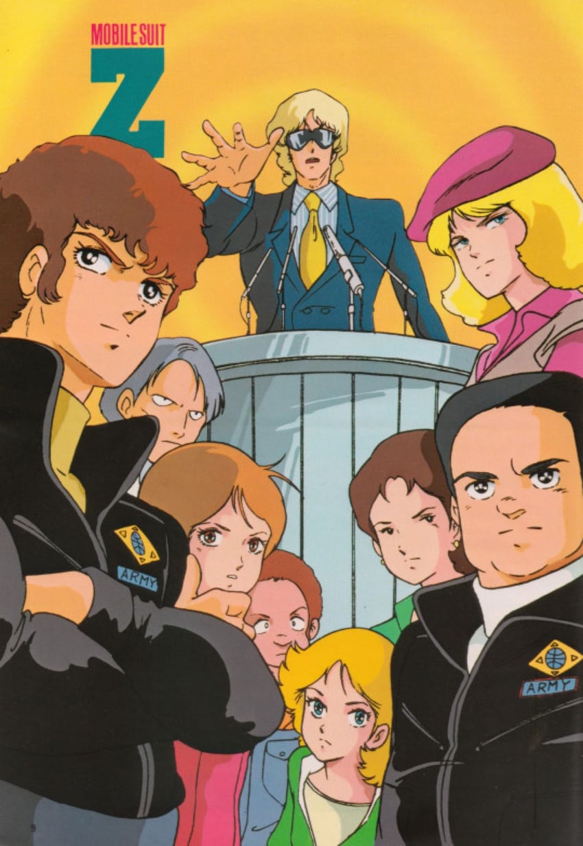 amuro ray, sayla mass, quattro bajeena, fraw bow, mirai yashima, and 4 more (gundam and 1 more) drawn by kitazume_hiroyuki