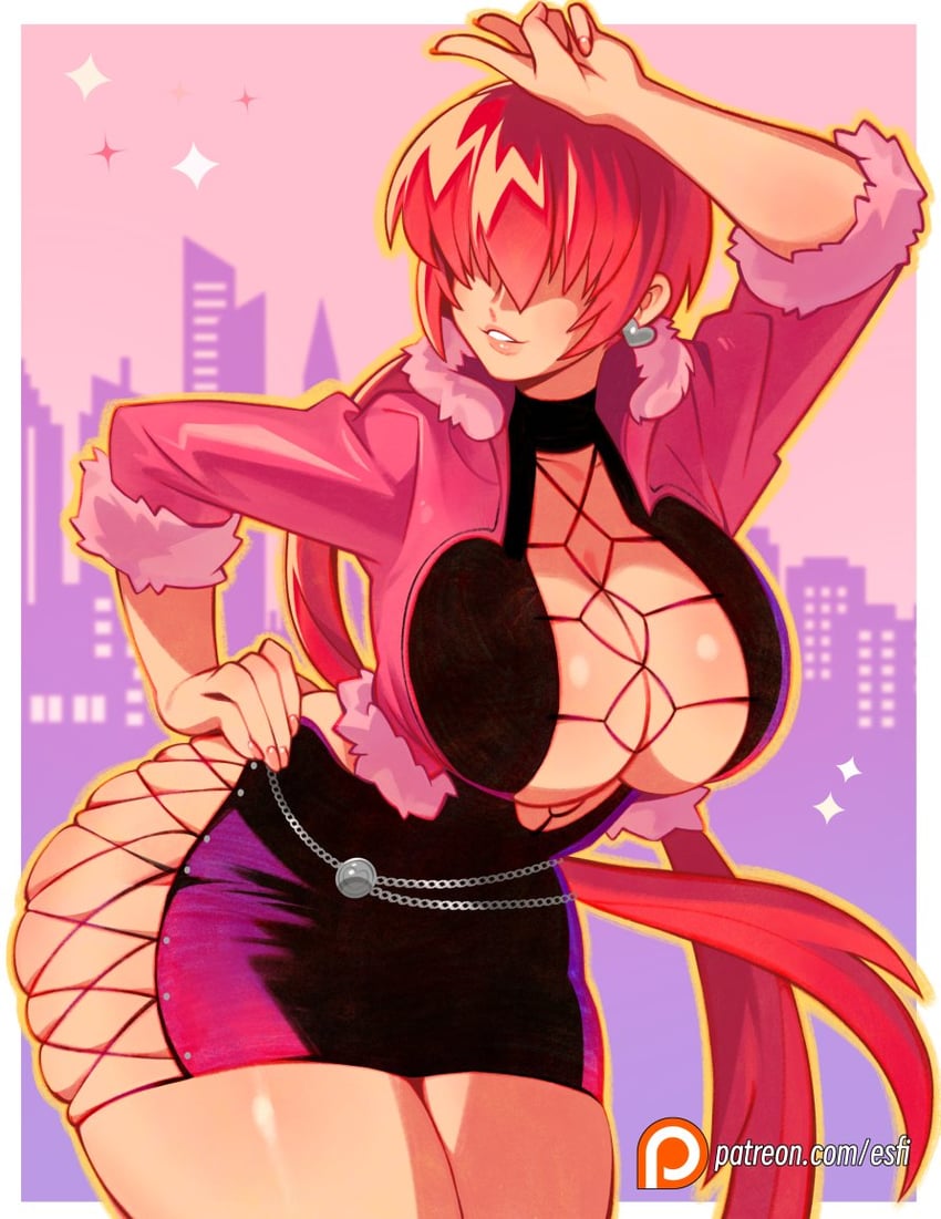 shermie (the king of fighters and 1 more) drawn by kiddybro