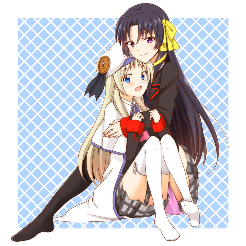 noumi kudryavka and kurugaya yuiko (little busters!) drawn by kisaragi_ichigo