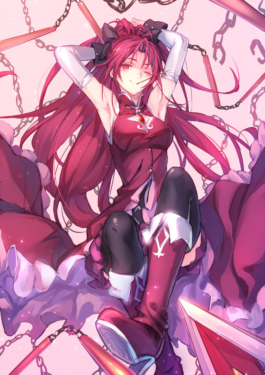 sakura kyoko (mahou shoujo madoka magica) drawn by ryuuzaki_ichi