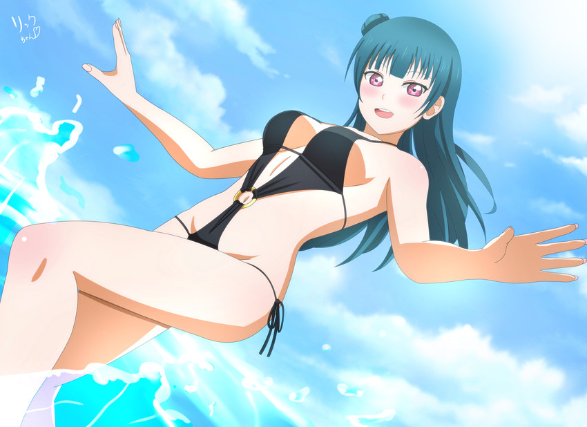 tsushima yoshiko (love live! and 1 more) drawn by hoshizora_rick