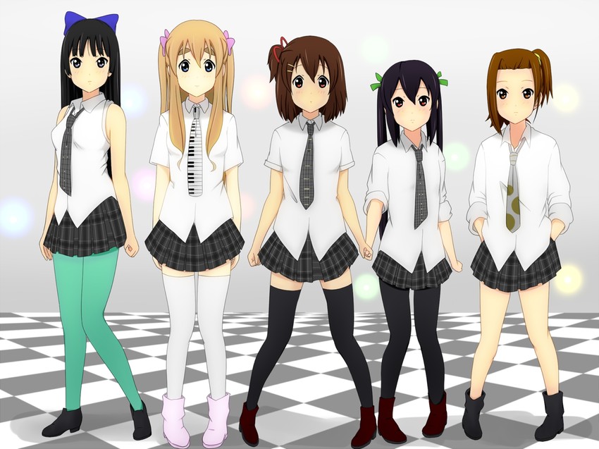 akiyama mio, nakano azusa, hirasawa yui, tainaka ritsu, and kotobuki tsumugi (k-on!) drawn by giritaso