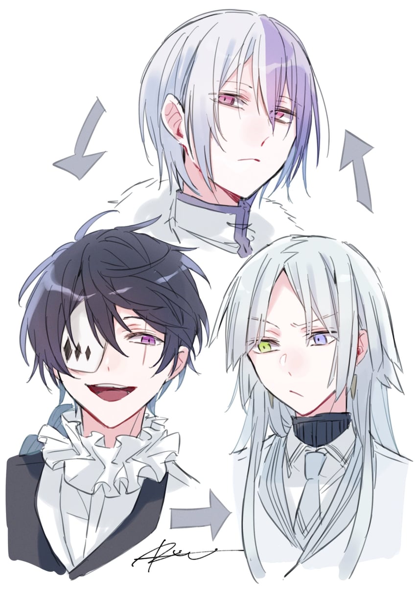 fyodor dostoyevsky, nikolai gogol, and sigma (bungou stray dogs) drawn by r1kuuw