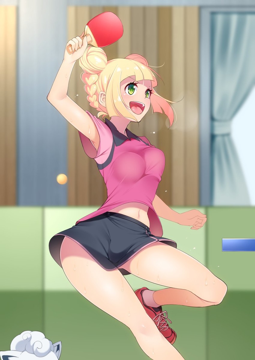lillie and alolan vulpix (pokemon and 1 more) drawn by kippuru