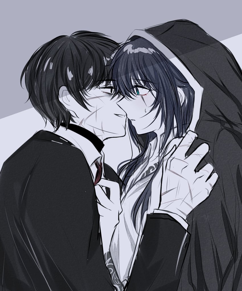 yi sang and hong lu (project moon and 1 more) drawn by pipi_tt